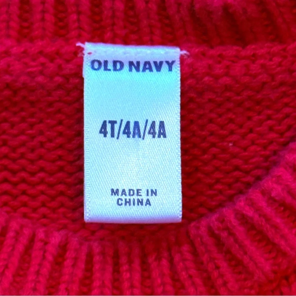 Old Navy Girls Red Heart Sweater | Size 4T | Valentine’s Day